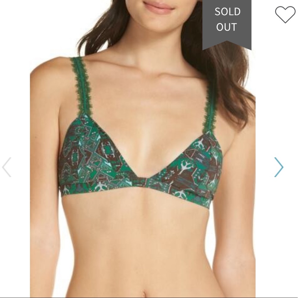 Free People green Combo hazel bralette size small